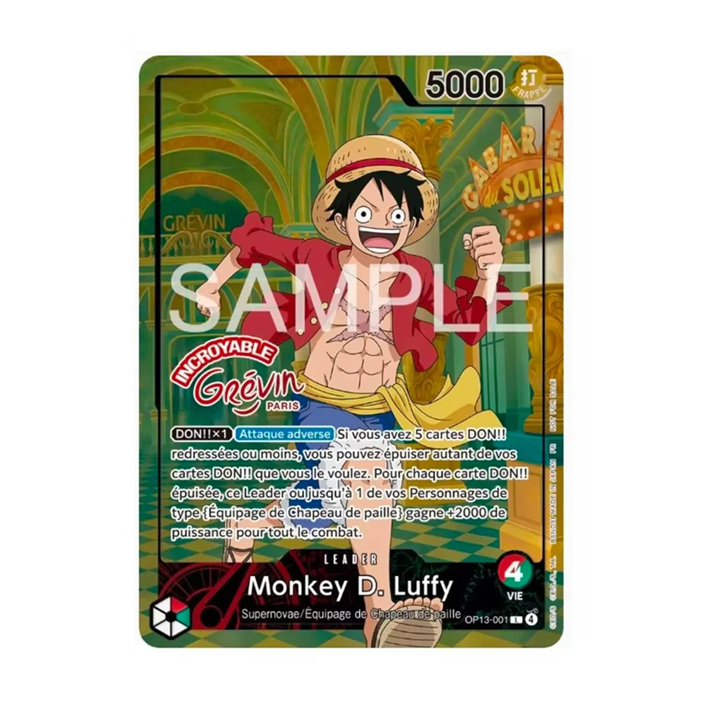 One Piece Card Game Grevin Luffy Exclusive Promo Card - French Exclusive